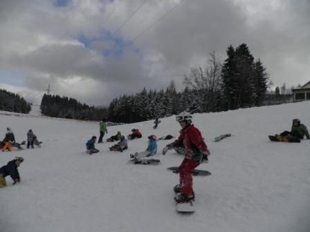 Kids on snow