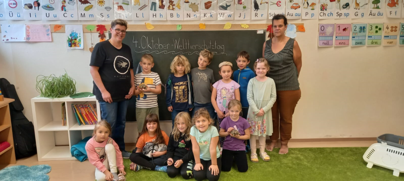 Tierbesuch in der Vorschulklasse