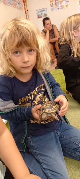 Tierbesuch in der Vorschulklasse